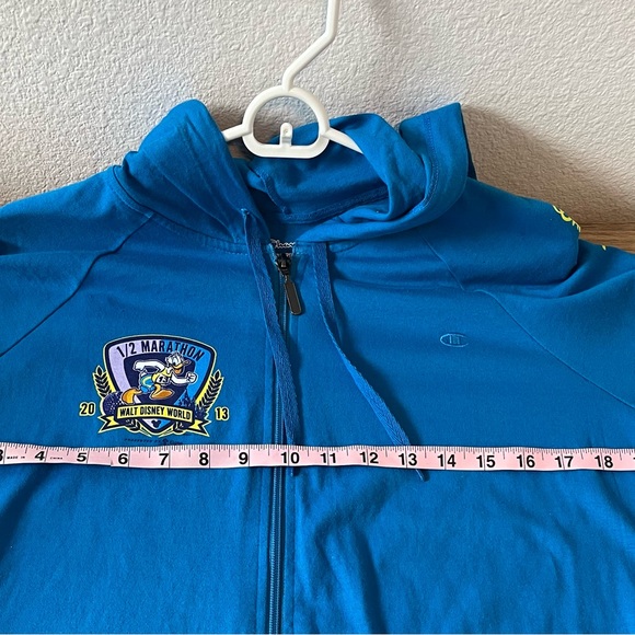 2013 Run Disney WDW Half 1/2 Marathon Womens M Donald Duck Blue Full-Zip Hoodie - Picture 2 of 5